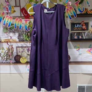 Anne Klein Purple A-Line Mini Dress Ptp 25. Has a little wear in front on bottom